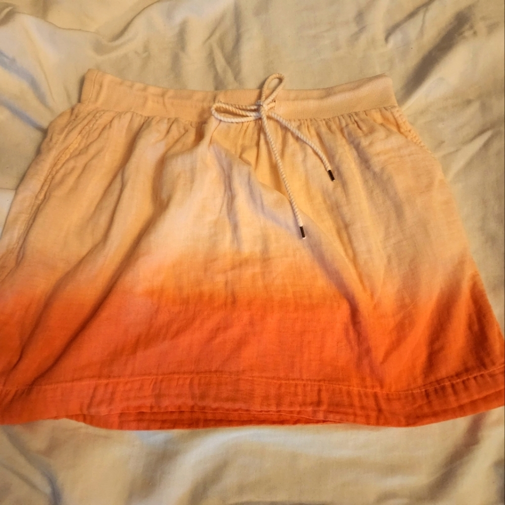Ann Taylor Loft draw string ombre cotton skirt